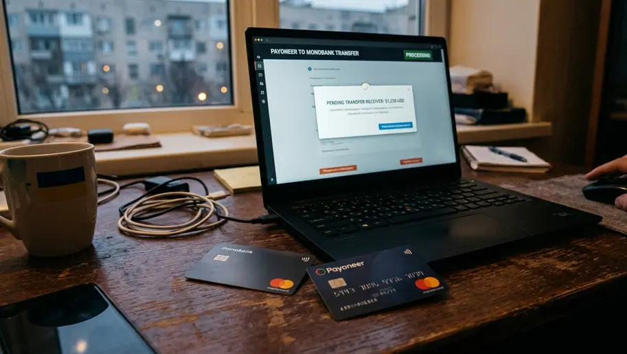 Image showing Monobank Payoneer flow