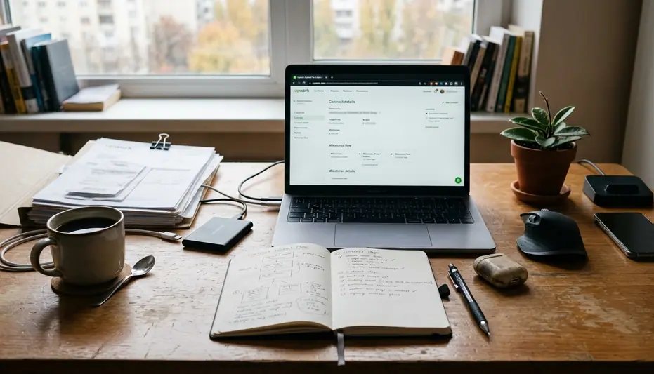 Image showing Upwork contract flow